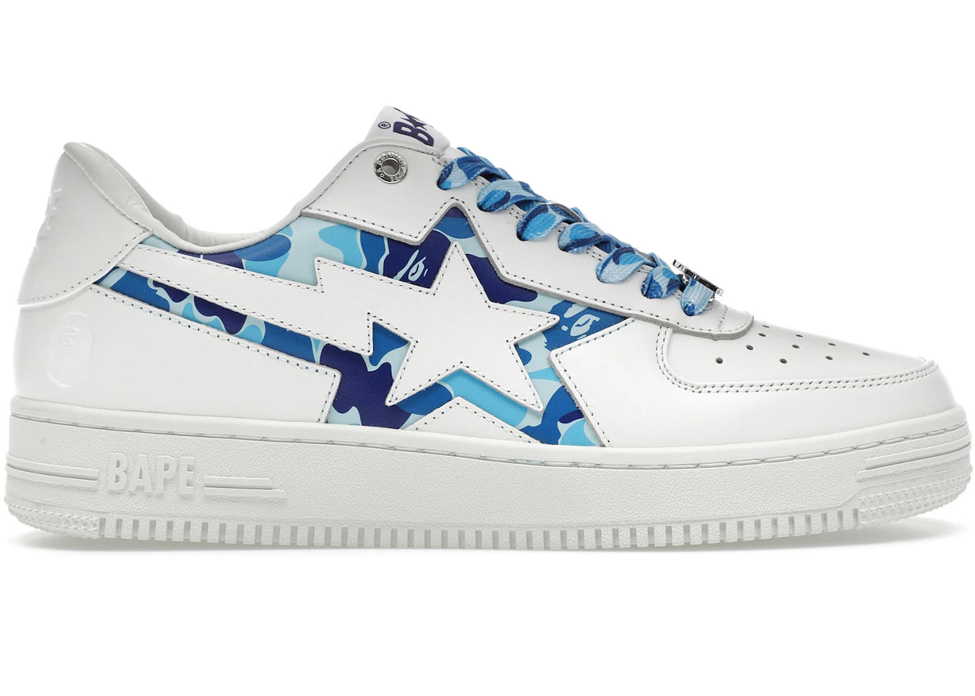 a bathing ape bape sta icon abc camo blue