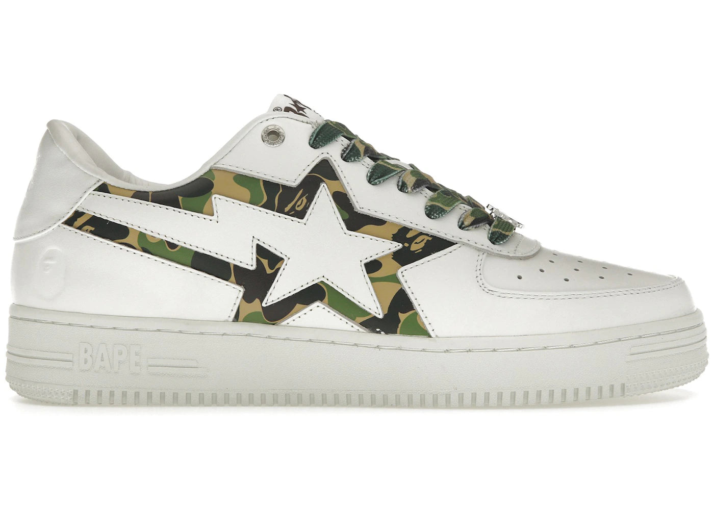 a bathing ape bape sta icon abc camo green