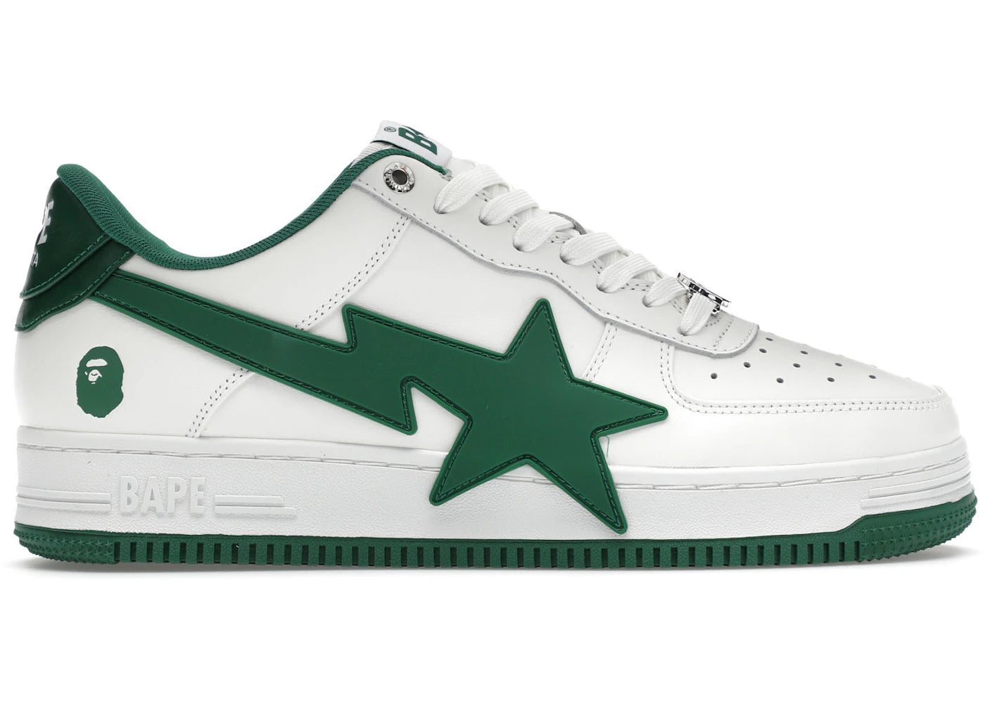a bathing ape bape sta os #2 white green
