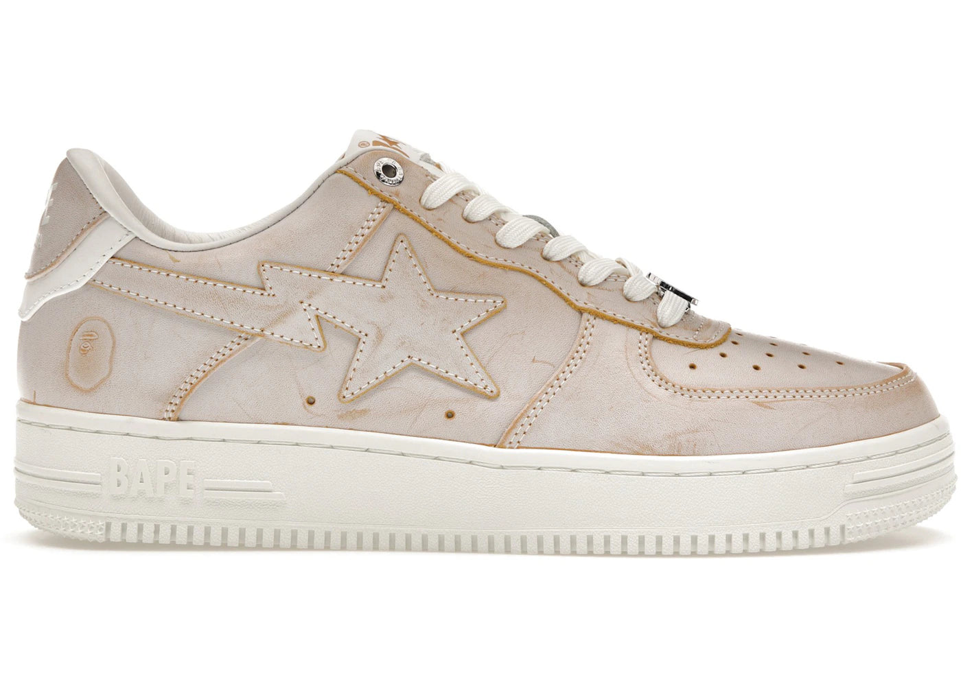 a bathing ape bape sta wear away paint beige