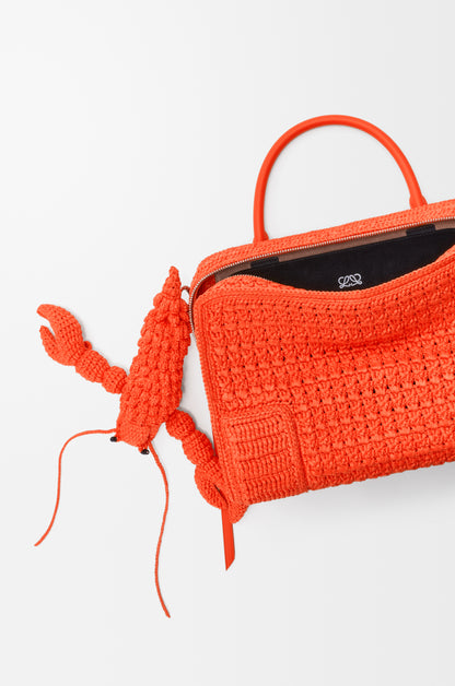 Loewe Medium Amazona 180 Lazy Crab bag in raffia crochet