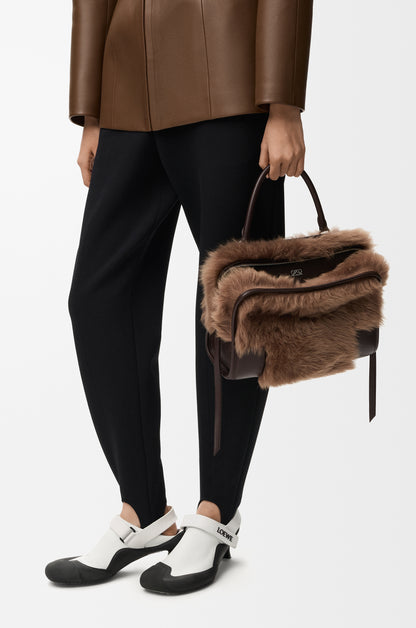 Loewe Medium Amazona 180 bag in soft calfskin and shearling