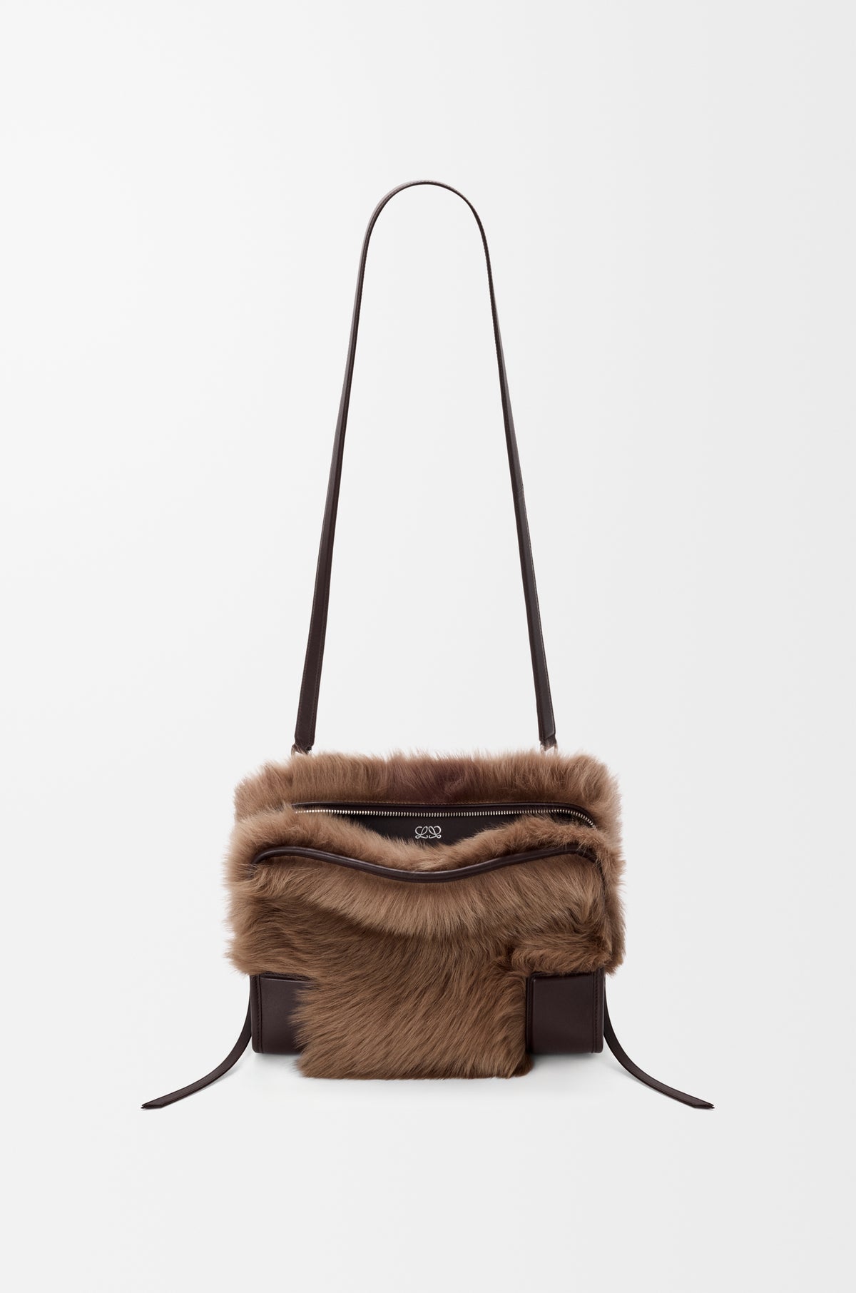 Loewe Medium Amazona 180 bag in soft calfskin and shearling