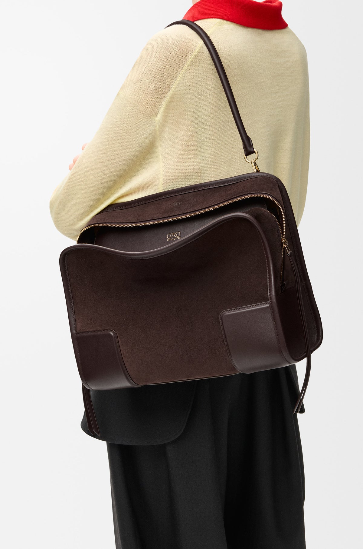 Loewe Large Amazona 180 bag in suede