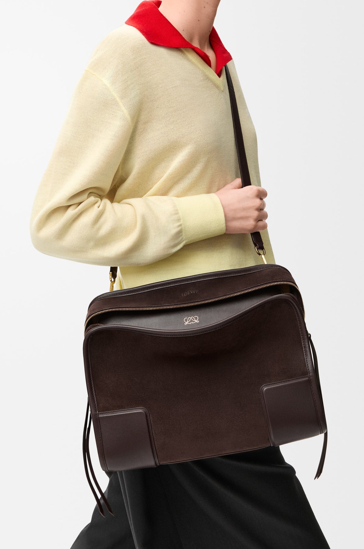 Loewe Large Amazona 180 bag in suede