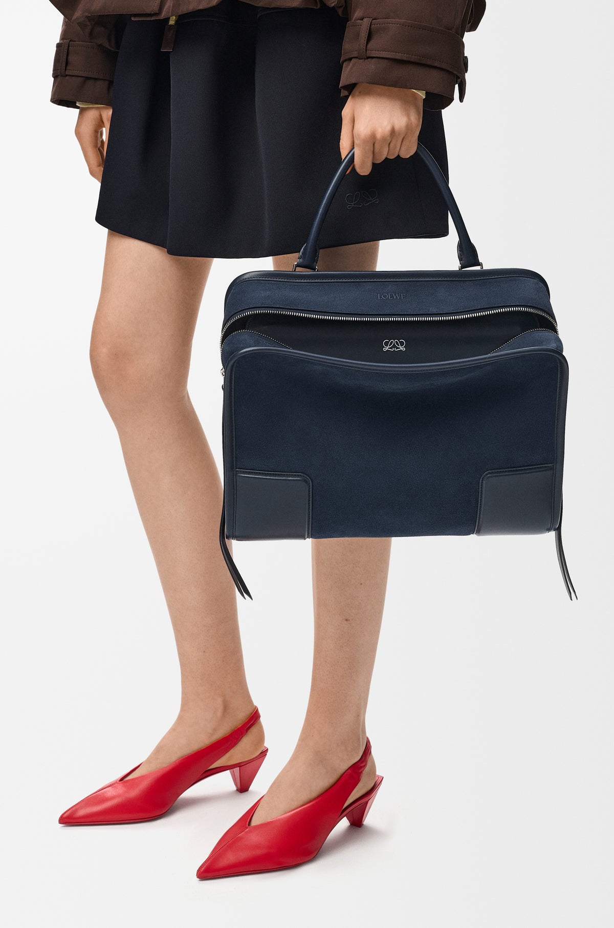 Loewe Large Amazona 180 bag in suede