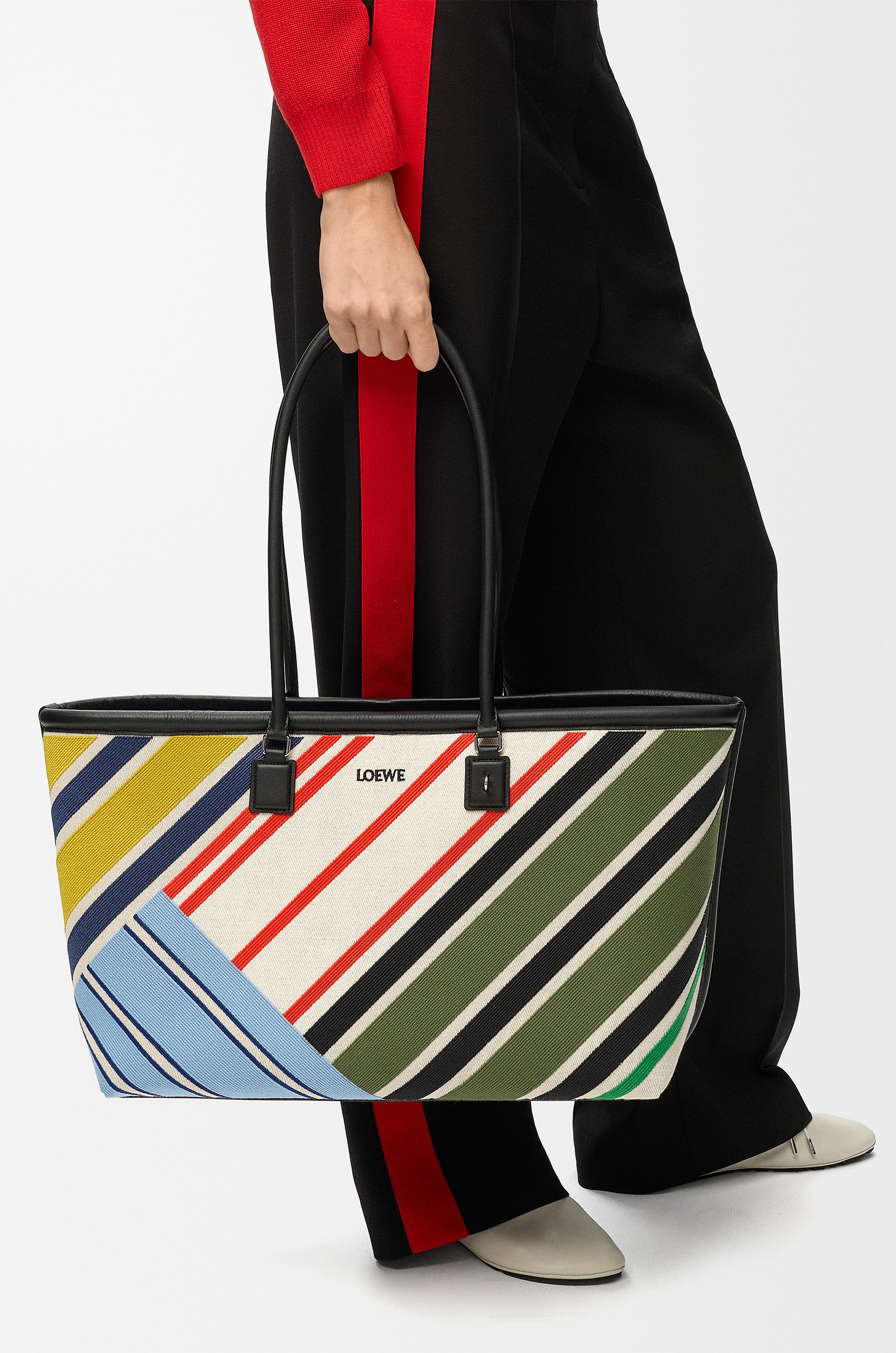 Loewe Large Verano tote in embroidered canvas
