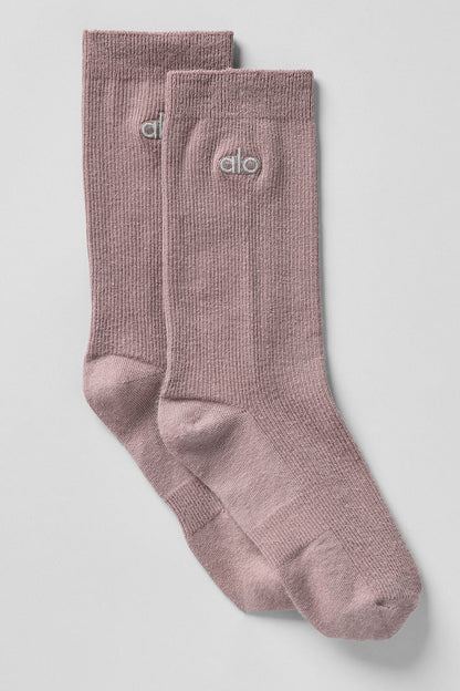 Alo Yoga Unisex Half-Crew Understated Sock