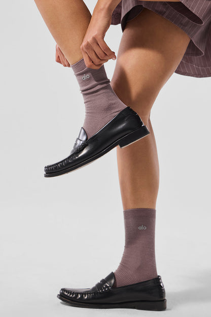 Alo Yoga Unisex Half-Crew Understated Sock