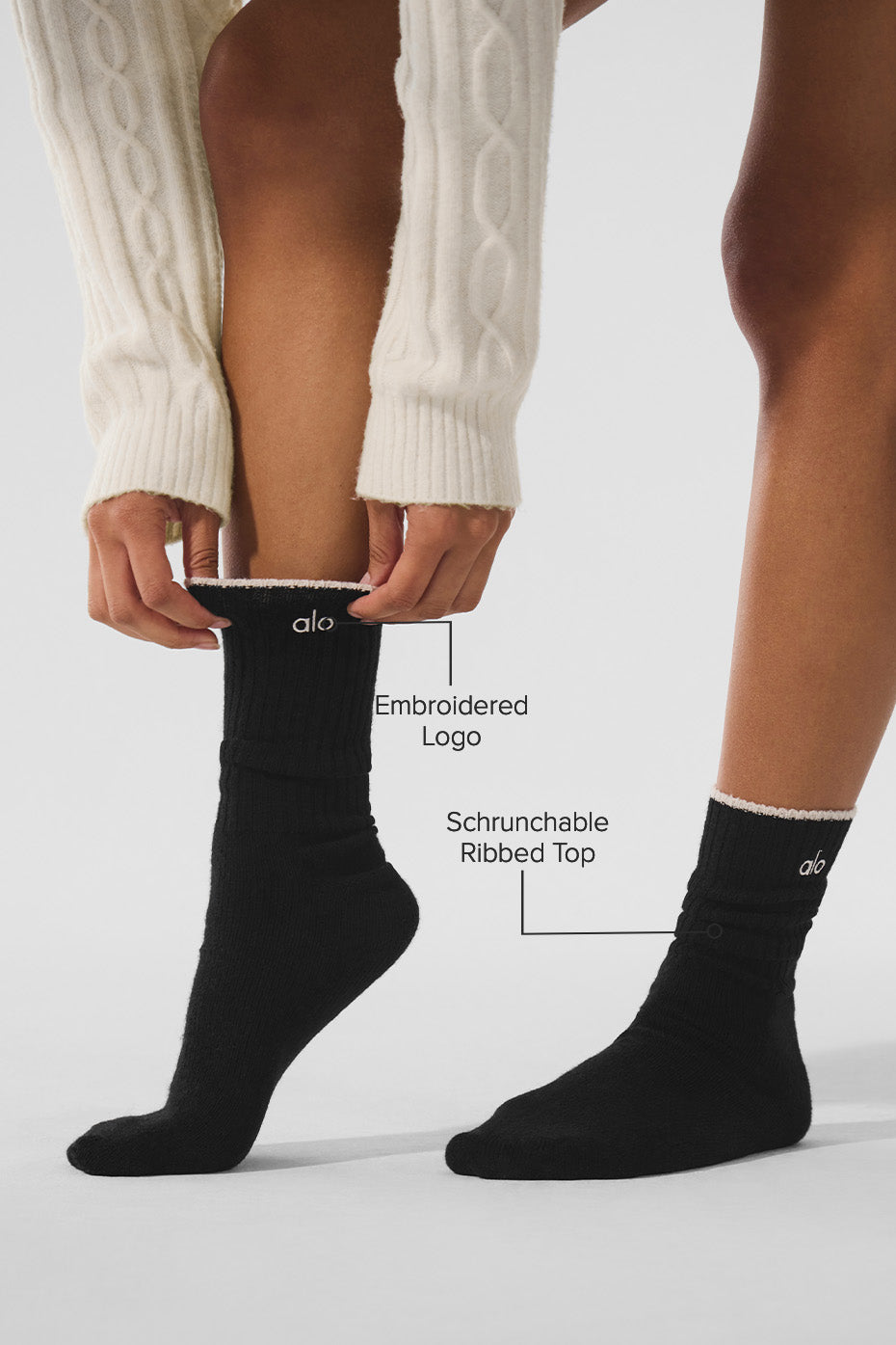 Alo Yoga Unisex Wool Cashmere Light Frosted Sock