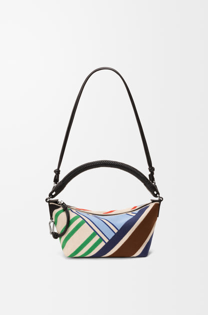Loewe Cala mini bag in embroidered canvas and calfskin