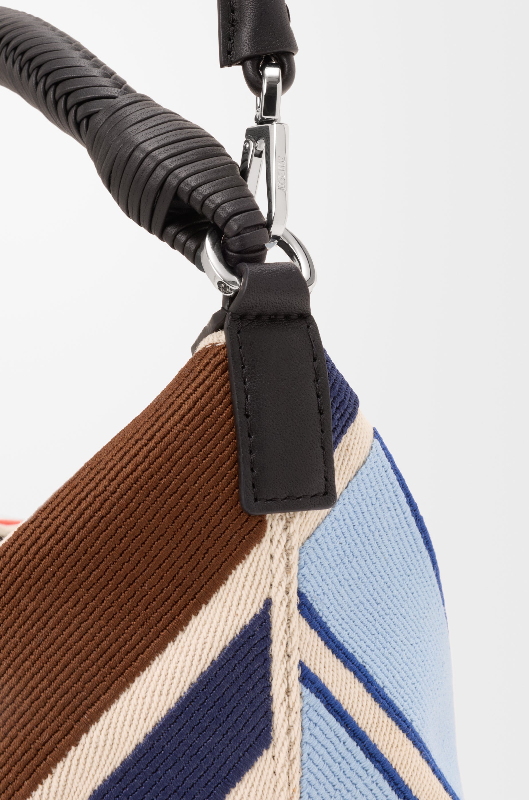 Loewe Cala mini bag in embroidered canvas and calfskin