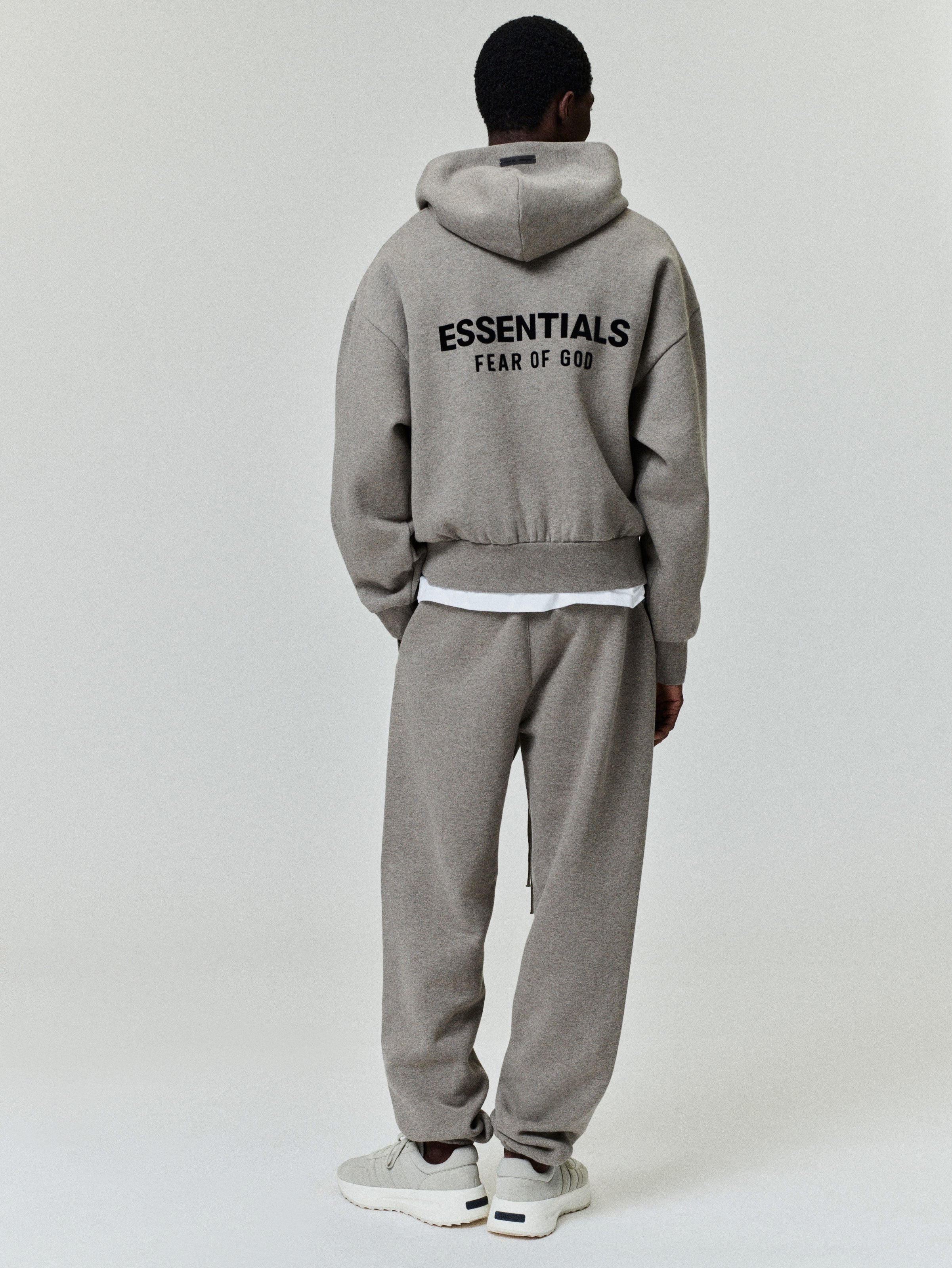 Essentials Classic Full  Zip Up Hoodie Homestead Heather