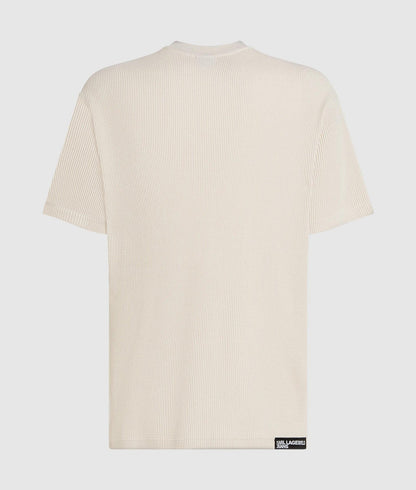 Karl Lagerfeld Waffle T-Shirt Whitecap Grey