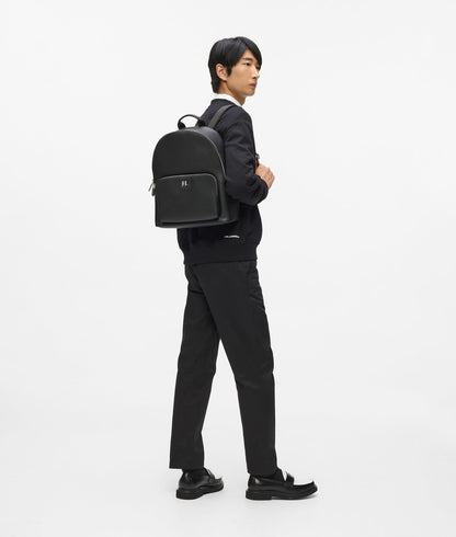 KarlLagerfeld Kmonogram Leather Backpack Black