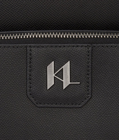 KarlLagerfeld Kmonogram Leather Backpack Black