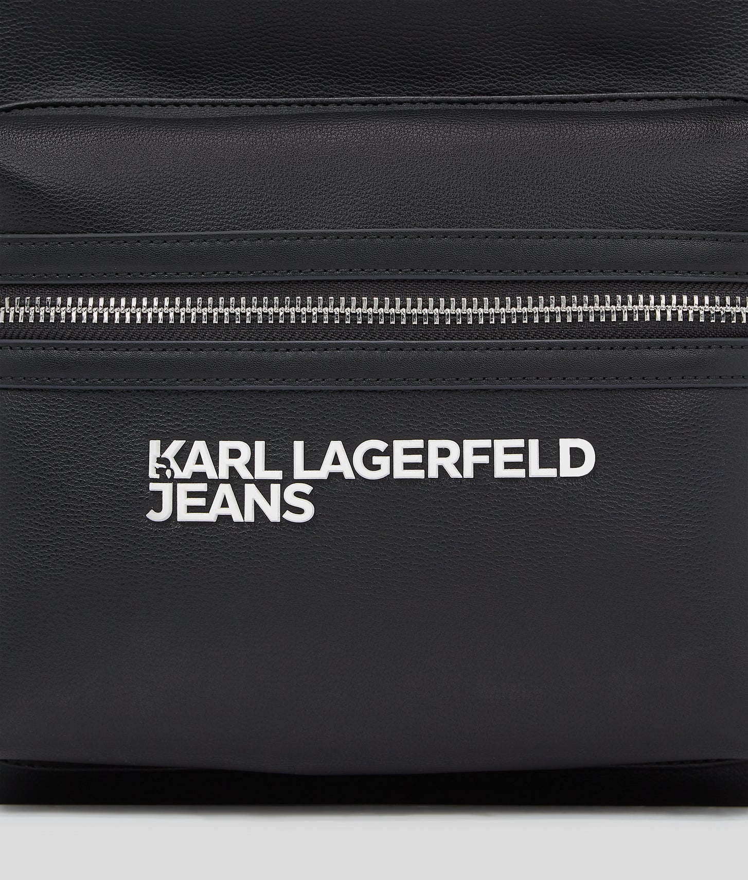 KarlLagerfeld Faux-Leather Backpack Black