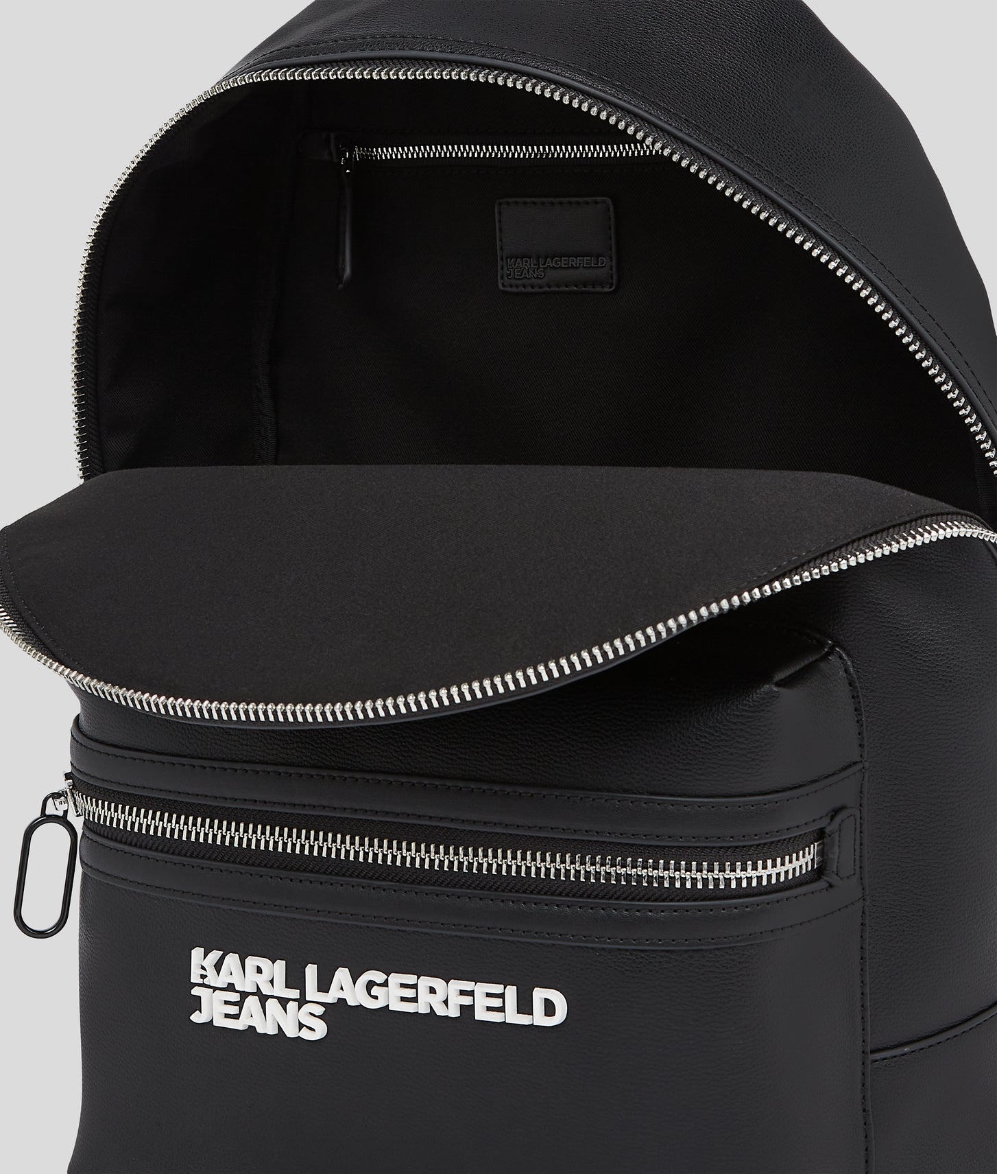 KarlLagerfeld Faux-Leather Backpack Black