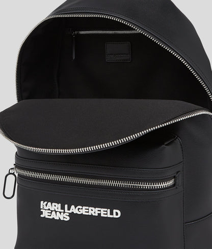 KarlLagerfeld Faux-Leather Backpack Black