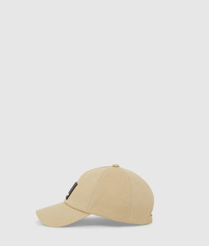 Karl Lagerfeld Logo Patch Cap Pale Khaki