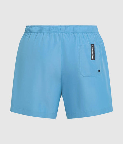 Karl Lagerfeld Logo Short Boardshorts Silver Lake Blue