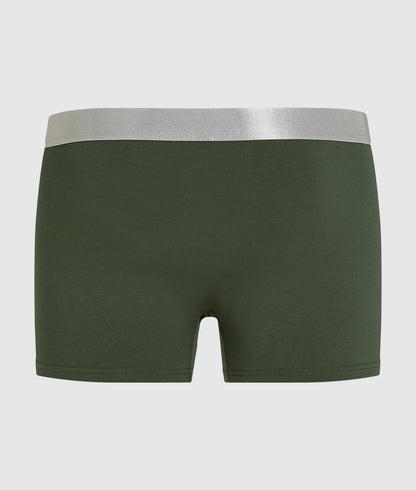 Karl Lagerfeld Metallic Logo Trunks – 3-Pack Forest-Black-Sedona