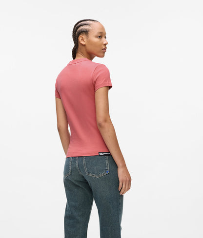 KarlLagerfeld Box Logo Crossbody Camera Bag Slate Rose