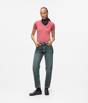 KarlLagerfeld Box Logo Crossbody Camera Bag Slate Rose