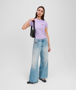 KarlLagerfeld Metal Logo Shoulder Bag Black