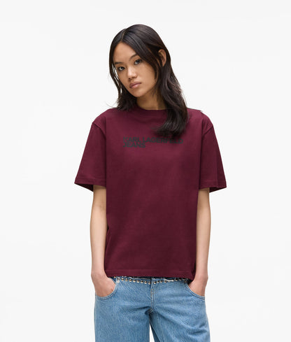 KarlLagerfeld Western Shoulder Bag Zinfandel