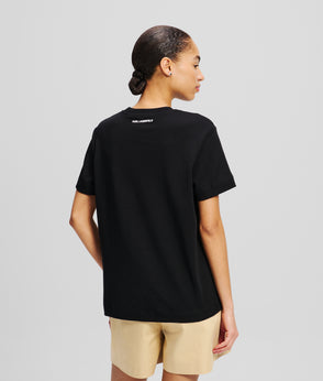 KarlLagerfeld Ikon Aquarelle Canvas Tote Bag Black