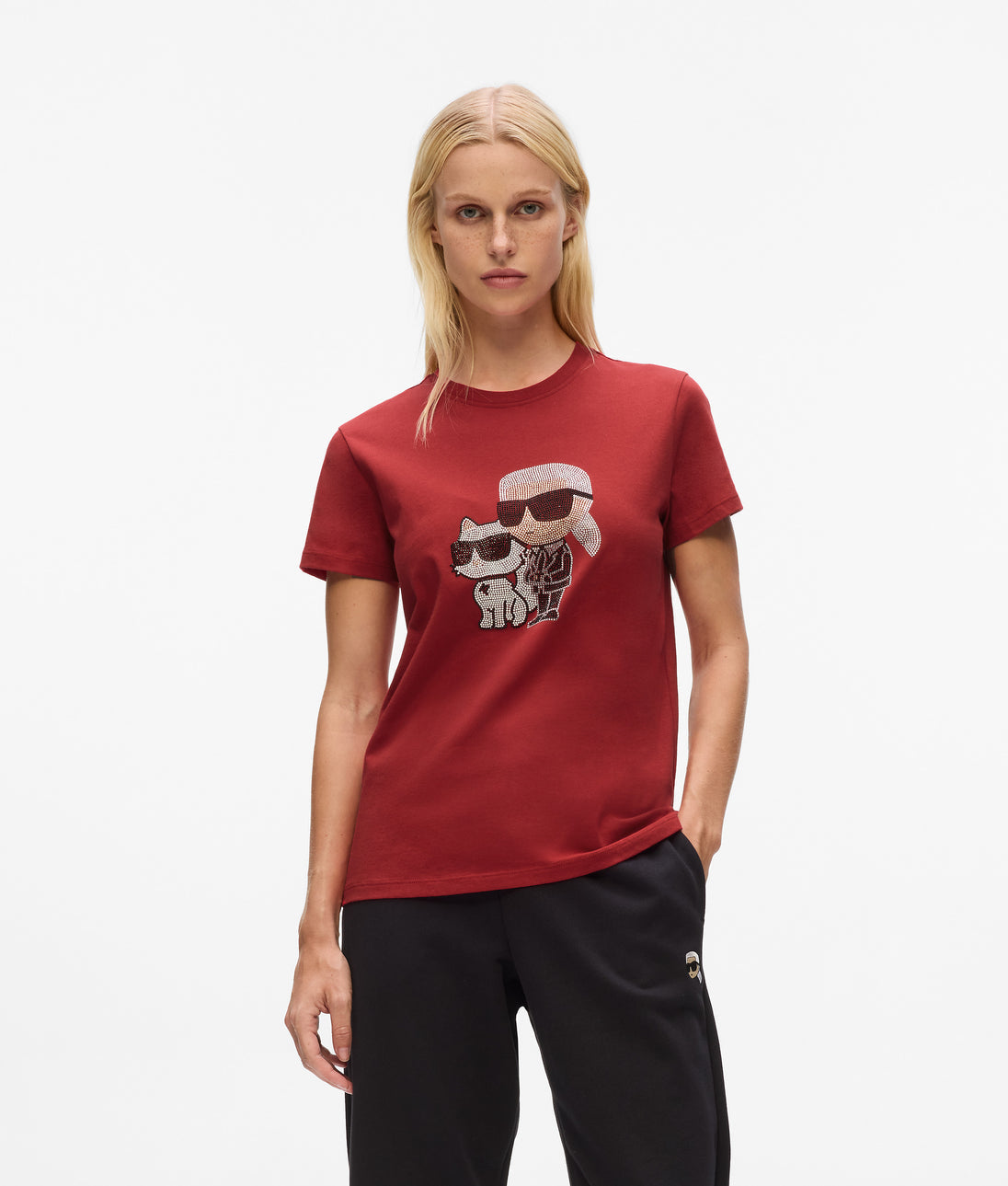 KarlLagerfeld Ikon All-Over-Print Tote Bag Black