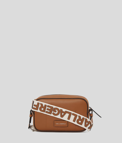 KarlLagerfeld Kcircle Perforated Crossbody Bag Dark Tan