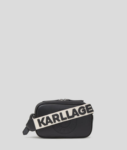 KarlLagerfeld Kcircle Perforated Crossbody Bag Black