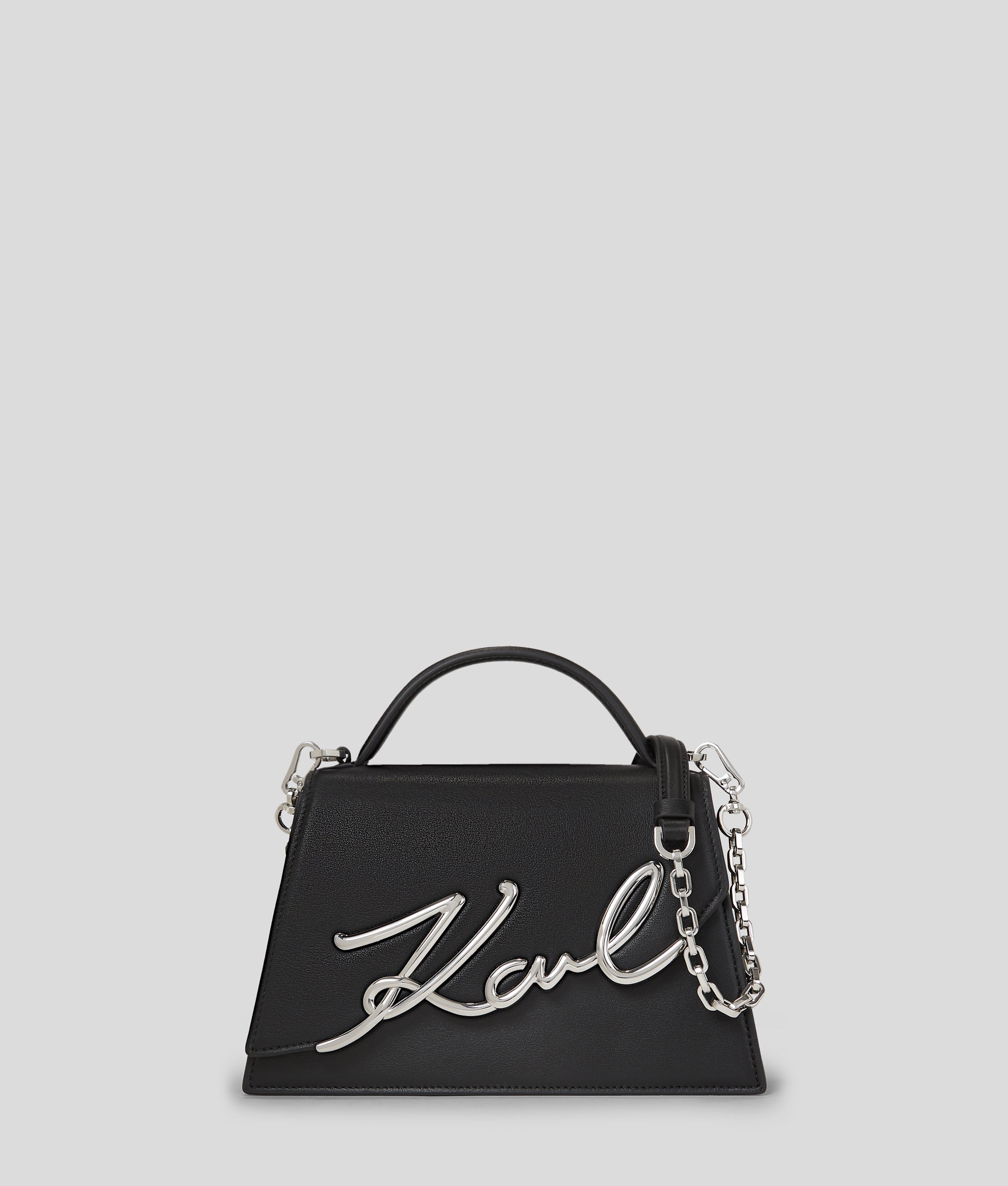 KarlLagerfeld Ksignature Medium Crossbody Bag Black-Nickel