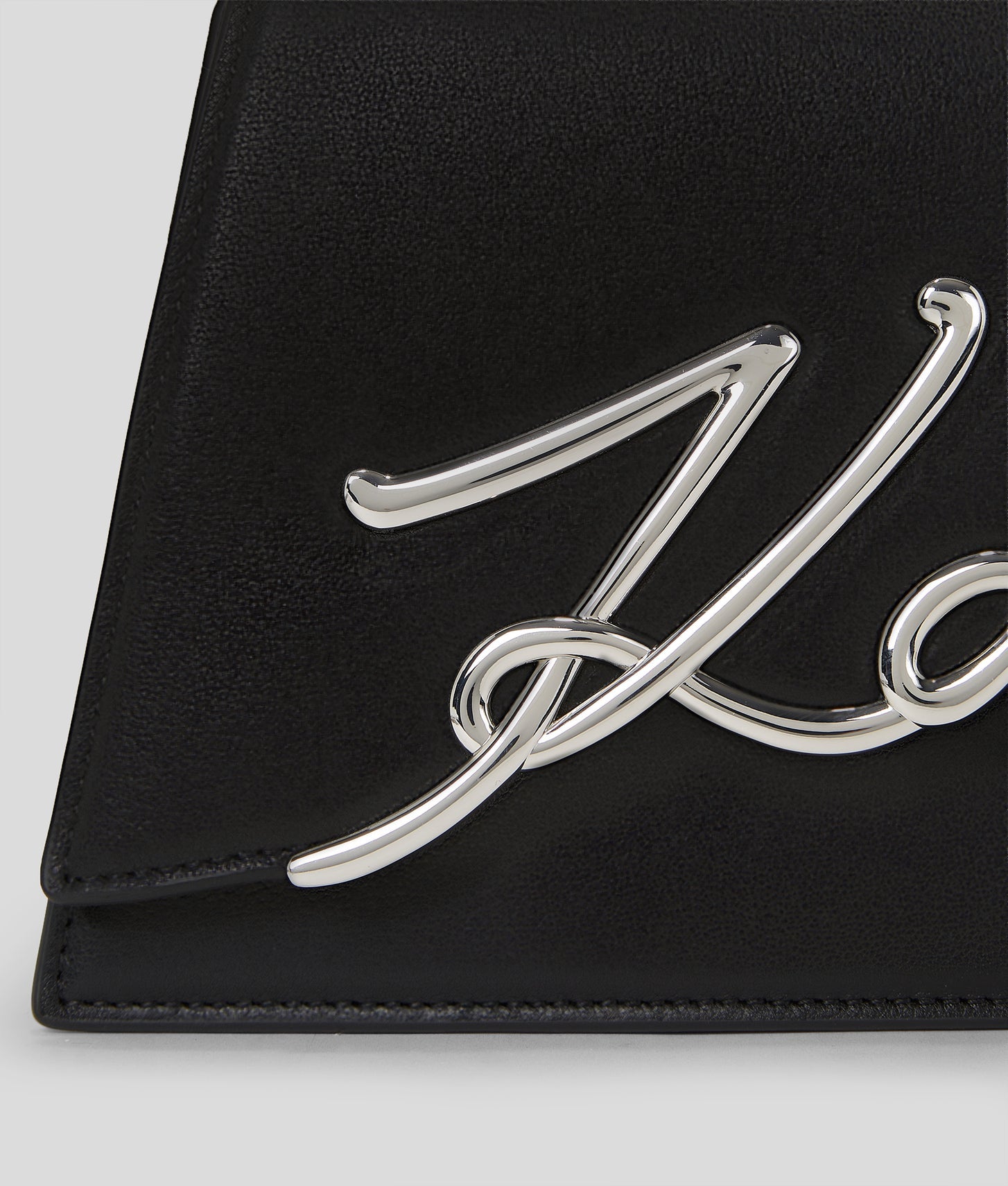 KarlLagerfeld Ksignature Medium Crossbody Bag Black-Nickel