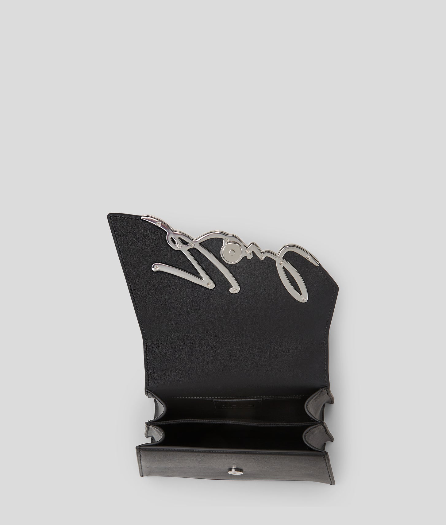 KarlLagerfeld Ksignature Medium Crossbody Bag Black-Nickel