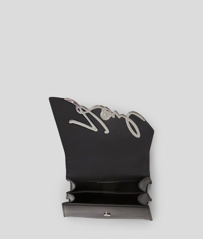 KarlLagerfeld Ksignature Medium Crossbody Bag Black-Nickel