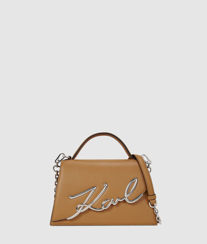 KarlLagerfeld Ksignature Medium Crossbody Bag Caramel