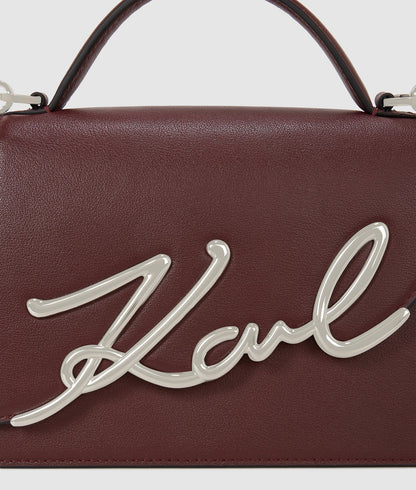 KarlLagerfeld Ksignature Medium Crossbody Bag Windsor Wine