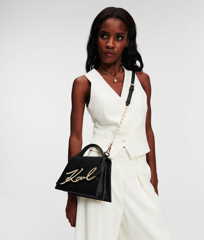 KarlLagerfeld Ksignature Medium Crossbody Bag Black/Gold