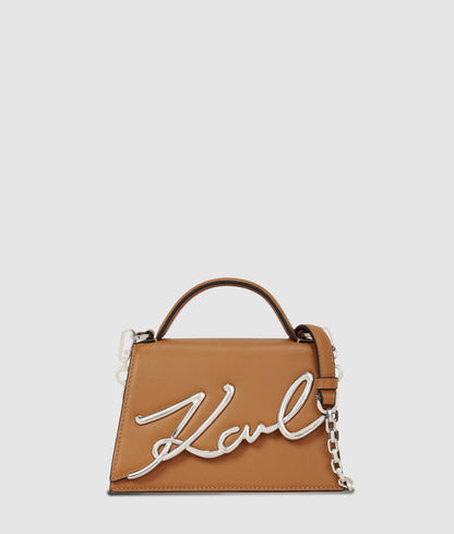 KarlLagerfeld Ksignature Small Crossbody Bag Caramel