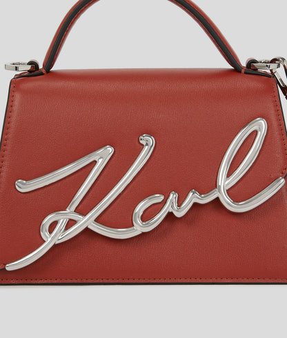KarlLagerfeld Ksignature Small Crossbody Bag Red Brick