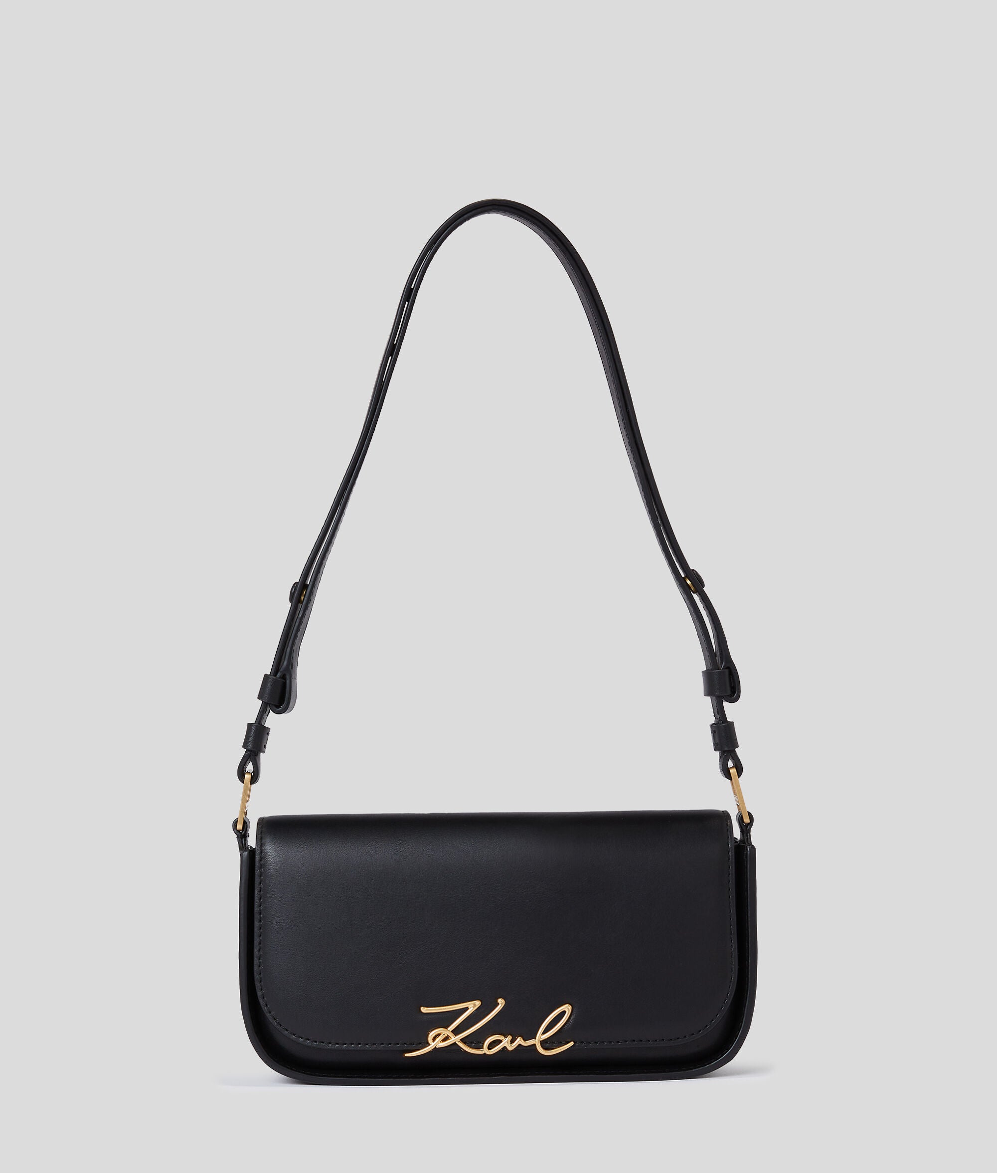 K/Signature Two-Way Crossbody Bag Black-Vibration Gold Black-Vibration Gold