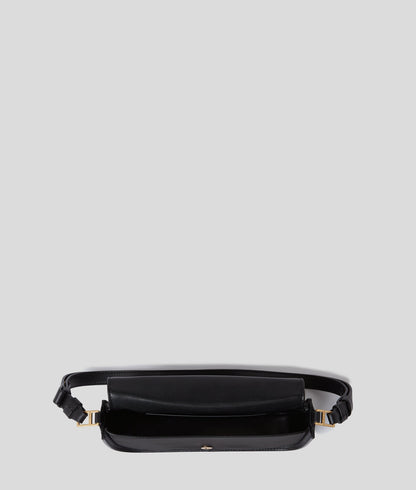 KarlLagerfeld Ksignature Two-Way Crossbody Bag Black-Vibration Gold