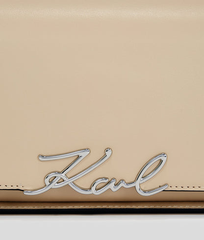 KarlLagerfeld Ksignature Two-Way Crossbody Bag Trench Beige