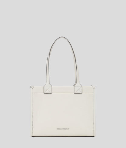 KarlLagerfeld Kskuare Grainy Medium Tote Bag Off White