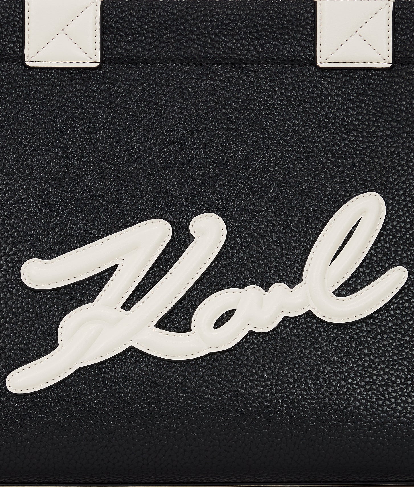 KarlLagerfeld Kskuare Grainy Medium Tote Bag Black/White