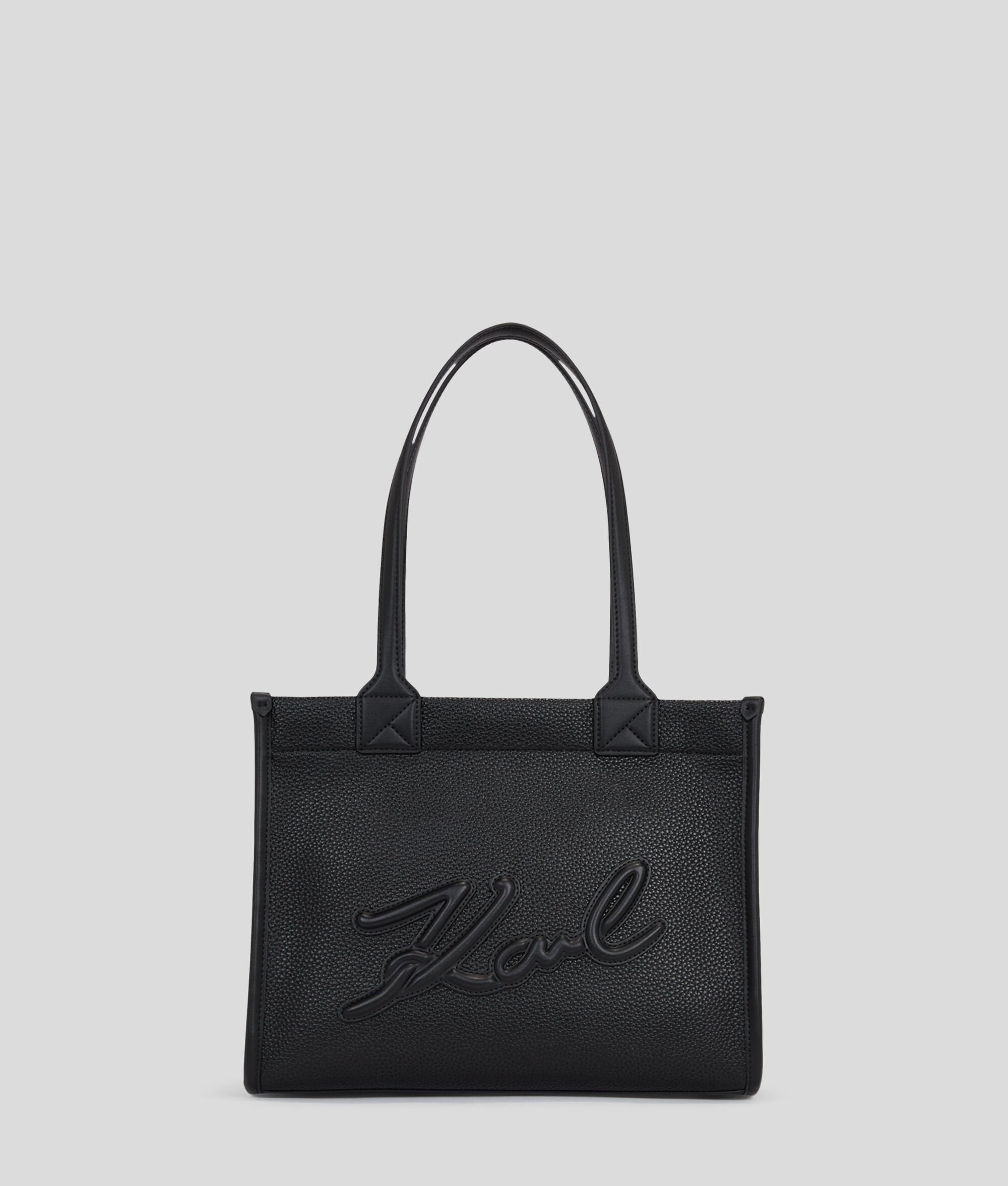 K/Skuare Grainy Medium Tote Bag Black Black