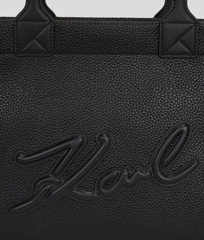 KarlLagerfeld Kskuare Grainy Medium Tote Bag Black